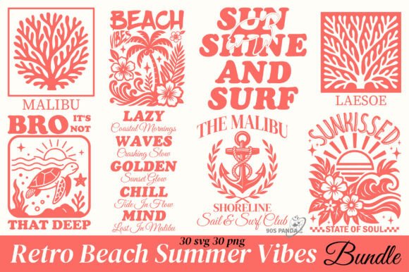 Retro Beach Summer Vibes SVG PNG Bundle Review