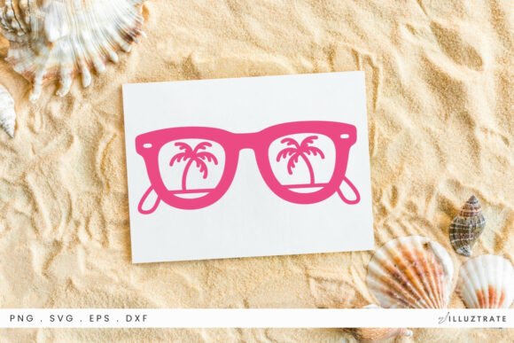 Sunglasses with Palm Tree SVG Clipart Review for Real Projects